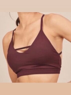 Nike Indy JDI Burgundy Red Strappy Sports Bra
